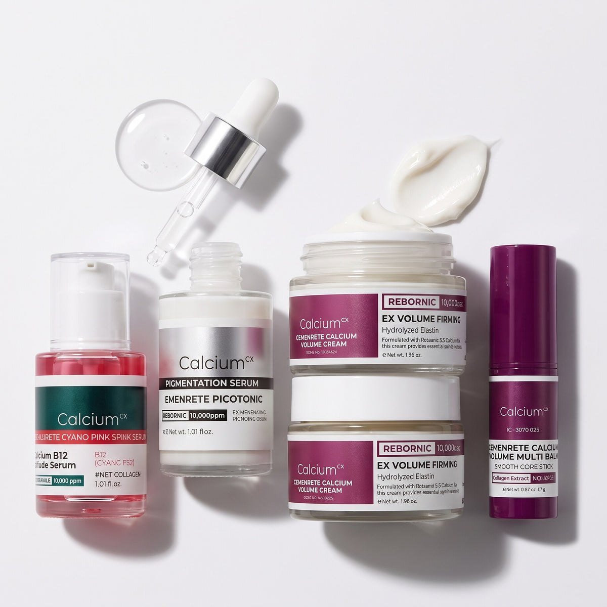 Collagen Boost Skincare Set with Calcium, Hyaluronic Acid & Elastin for Wrinkles and Lifting - image 3