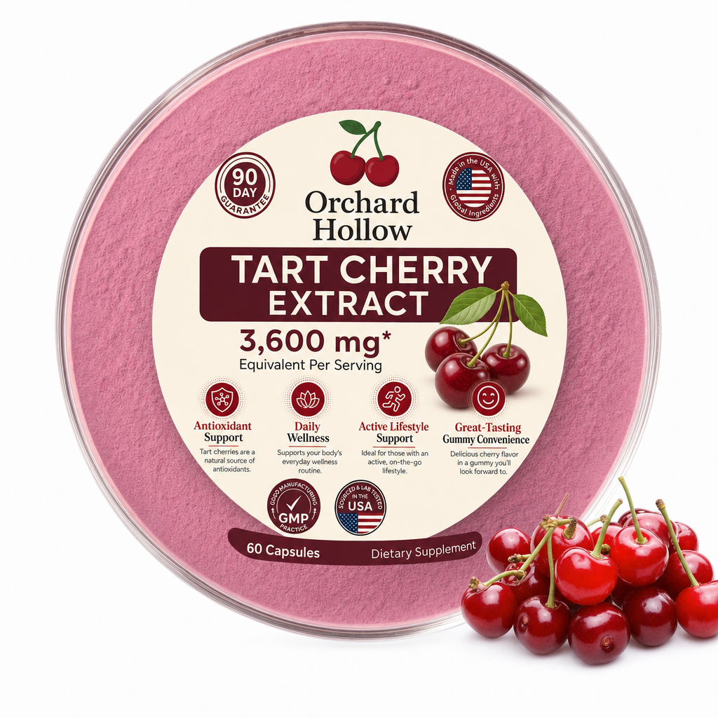 Less Stiffness & More Mobility In 2 Weeks | Pure Tart Cherry Extract 3,00mg | Cold-Extracted