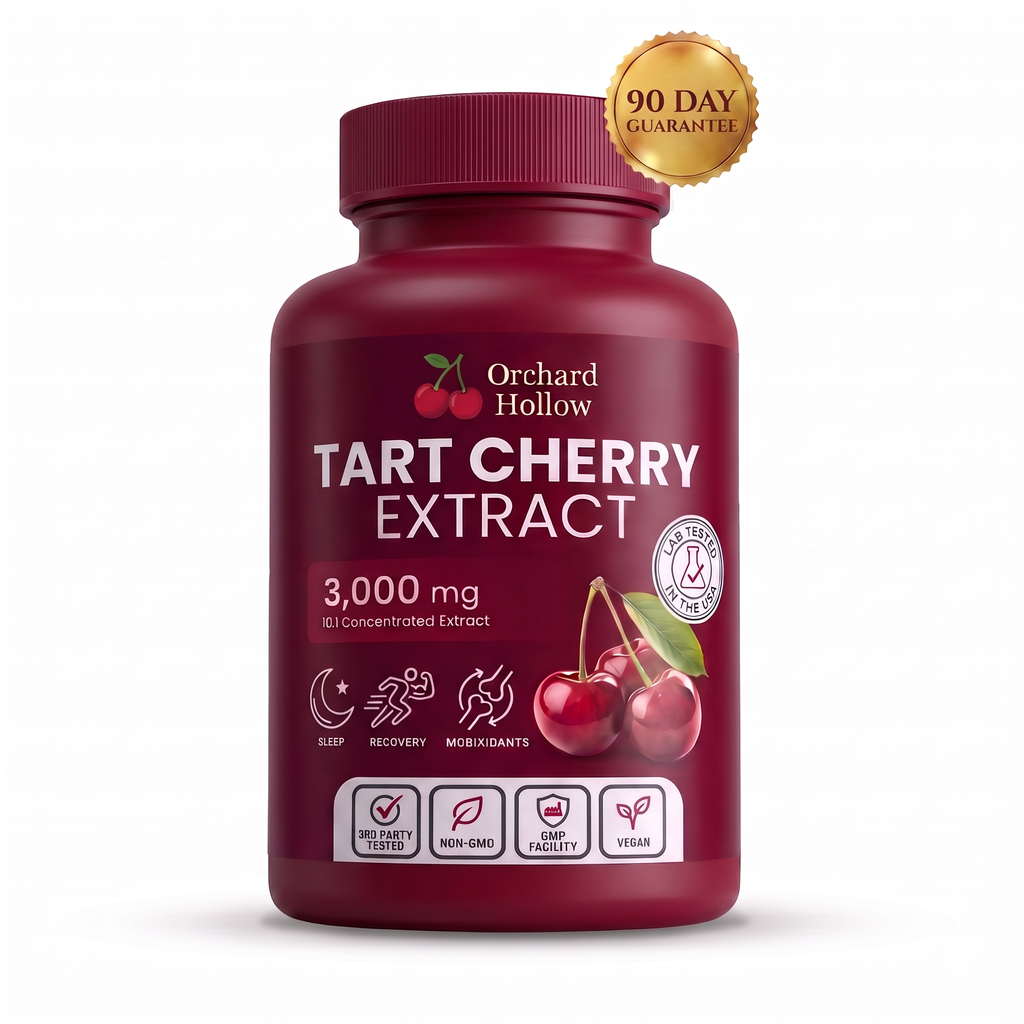 Less Stiffness & More Mobility In 2 Weeks | Pure Tart Cherry Extract 3,00mg | Cold-Extracted