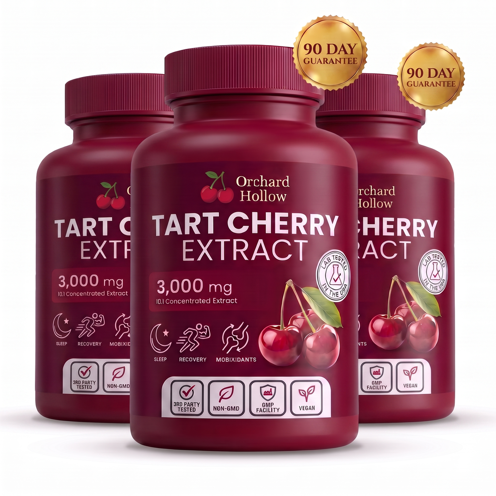 Less Stiffness & More Mobility In 2 Weeks | Pure Tart Cherry Extract 3,00mg | Cold-Extracted
