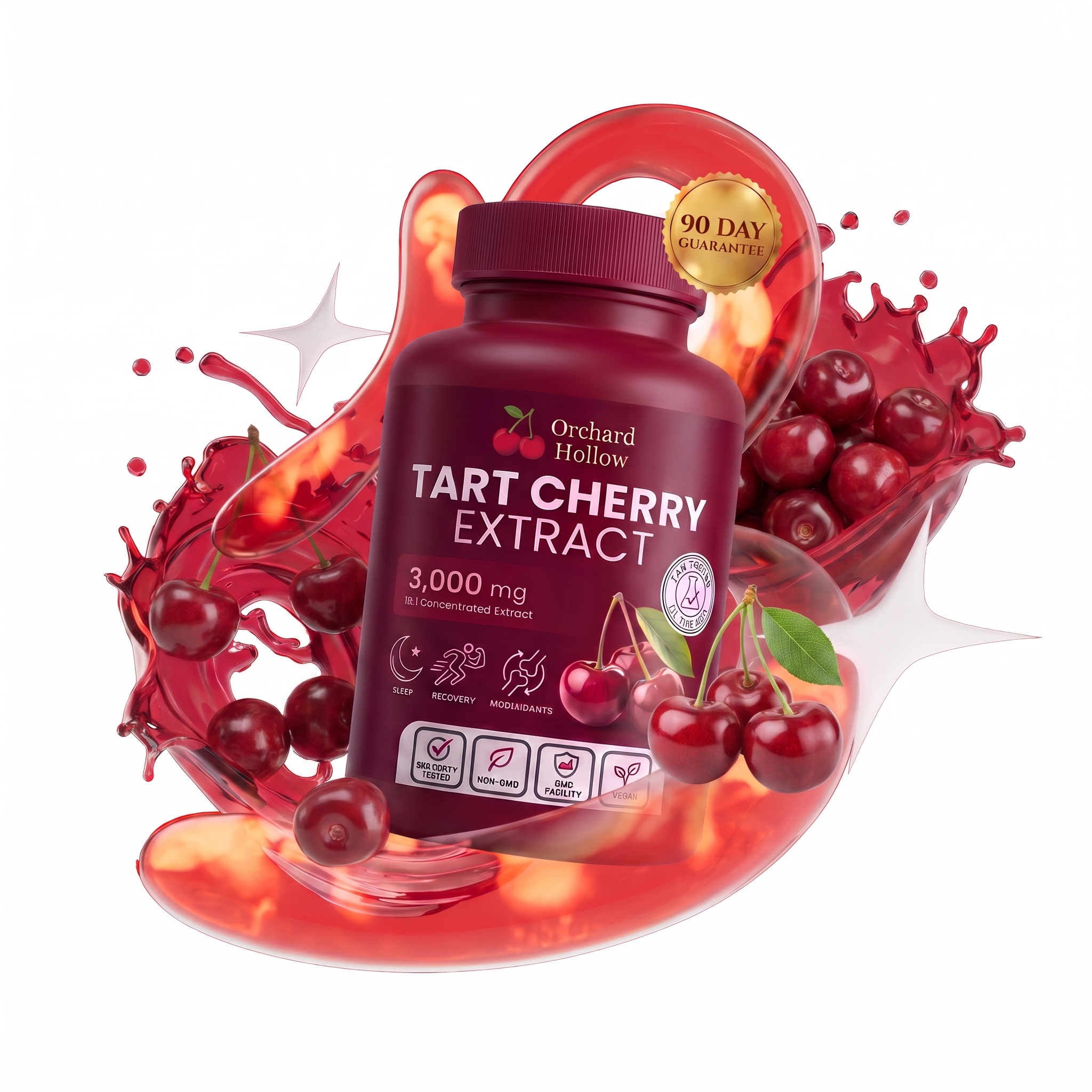 Less Stiffness & More Mobility In 2 Weeks | Pure Tart Cherry Extract 3,00mg | Cold-Extracted