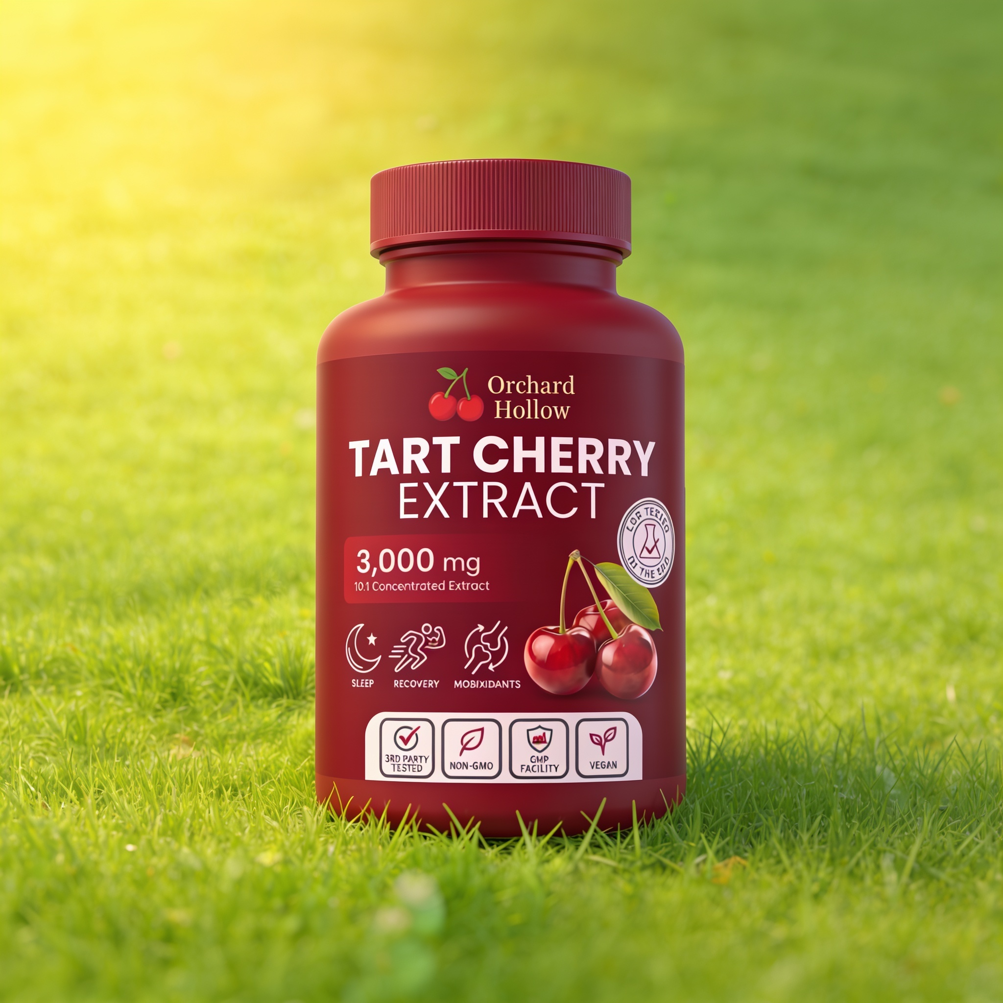 Less Stiffness & More Mobility In 2 Weeks | Pure Tart Cherry Extract 3,00mg | Cold-Extracted