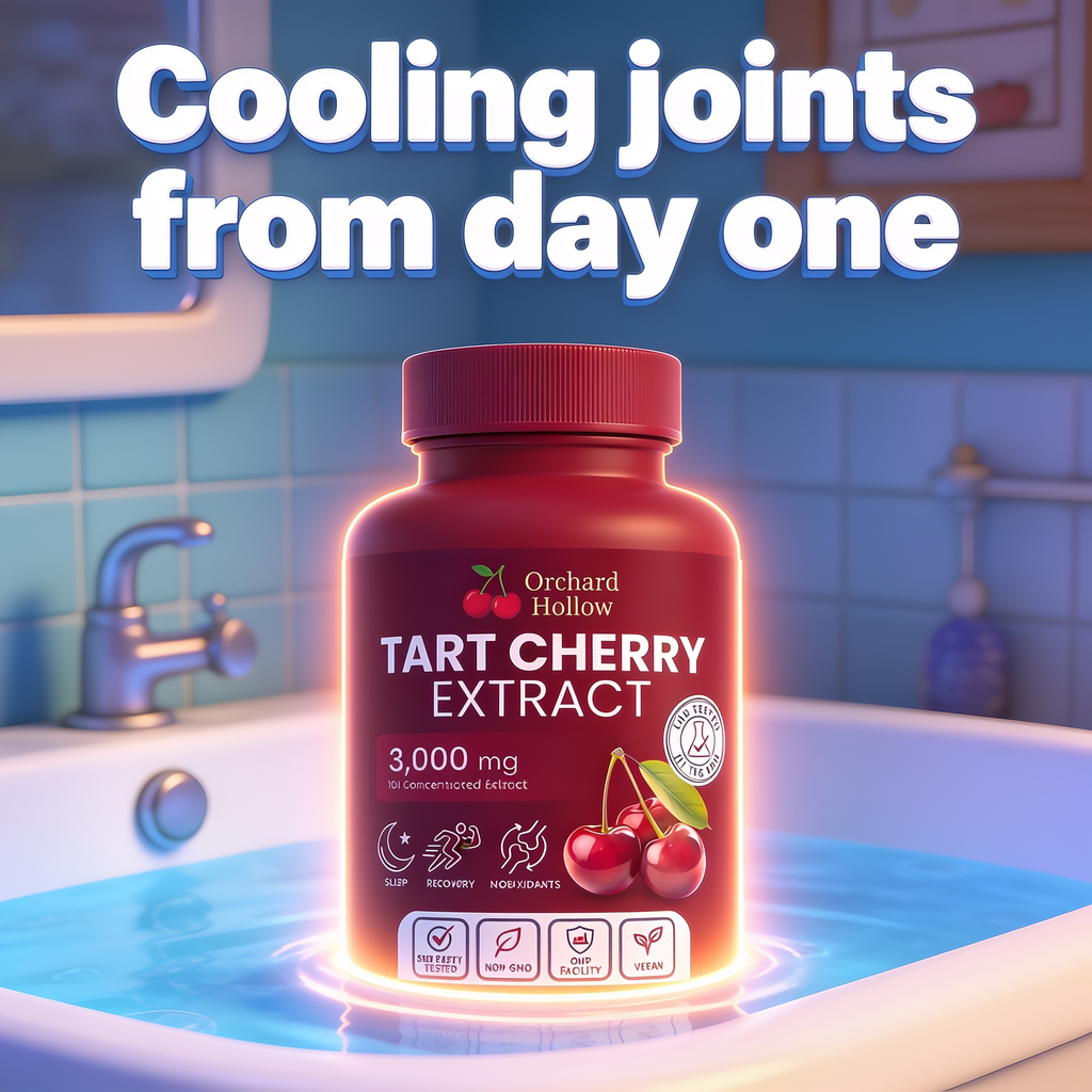 Less Stiffness & More Mobility In 2 Weeks | Pure Tart Cherry Extract 3,00mg | Cold-Extracted