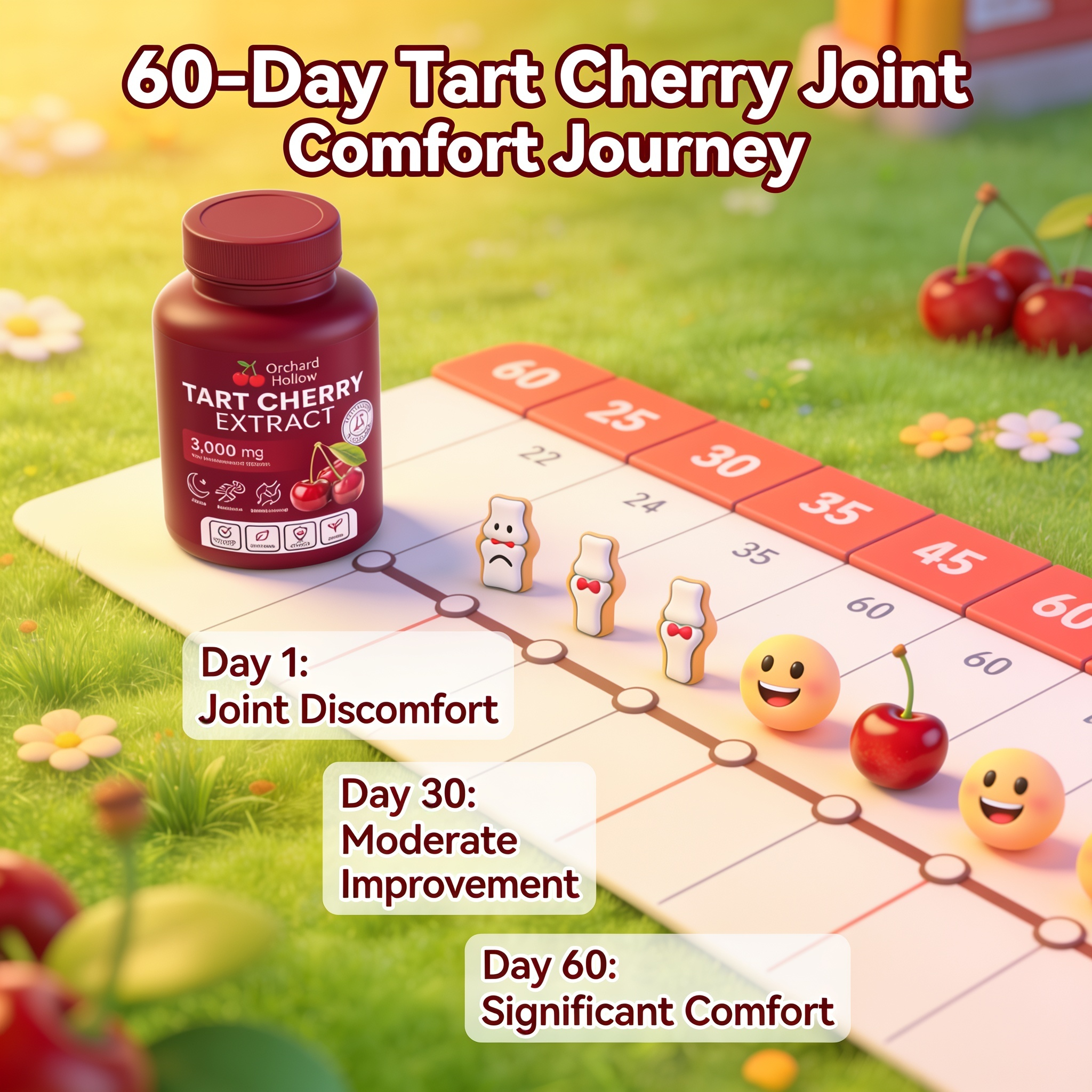 Less Stiffness & More Mobility In 2 Weeks | Pure Tart Cherry Extract 3,00mg | Cold-Extracted
