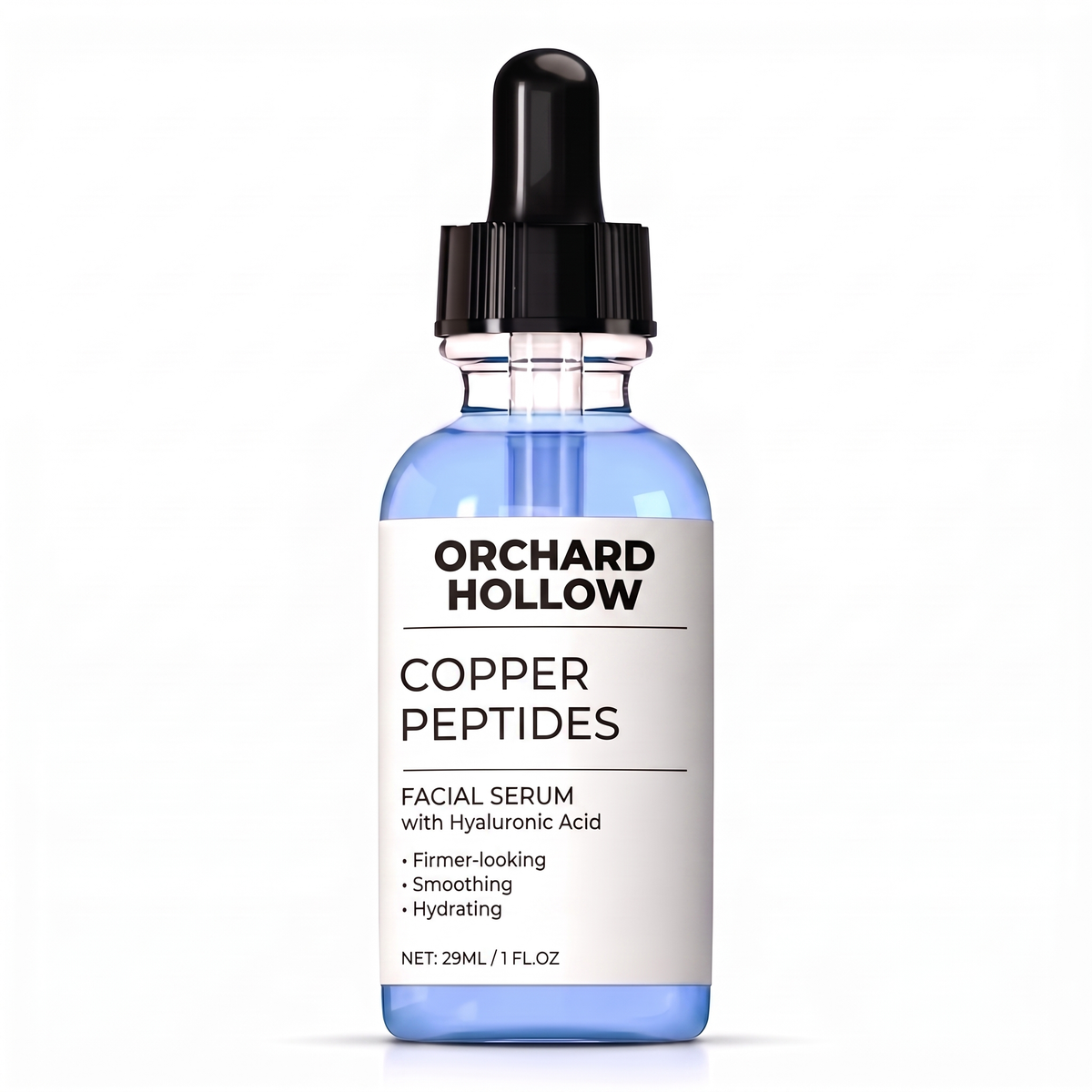 Orchard Hollow Copper Peptide Serum with Hyaluronic Acid - Firming Face Serum for Fine Lines