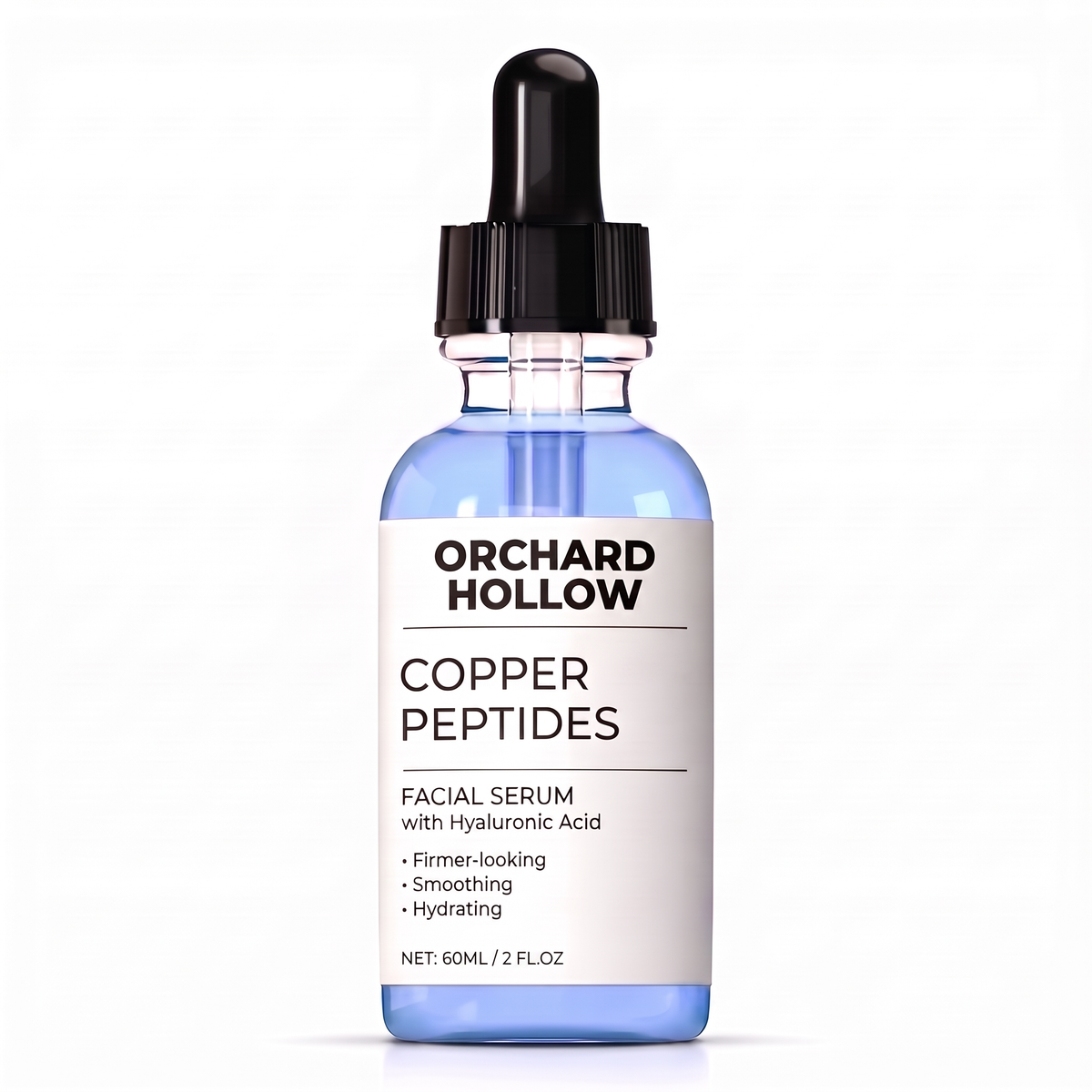 Orchard Hollow Copper Peptide Serum with Hyaluronic Acid - Firming Face Serum for Fine Lines