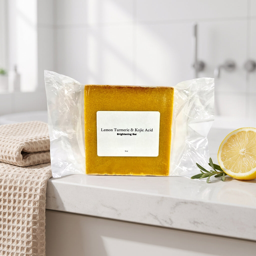 Lemon Turmeric & Kojic Acid Brightening Bar Soap for Dark Spots and Even Skin - image 5